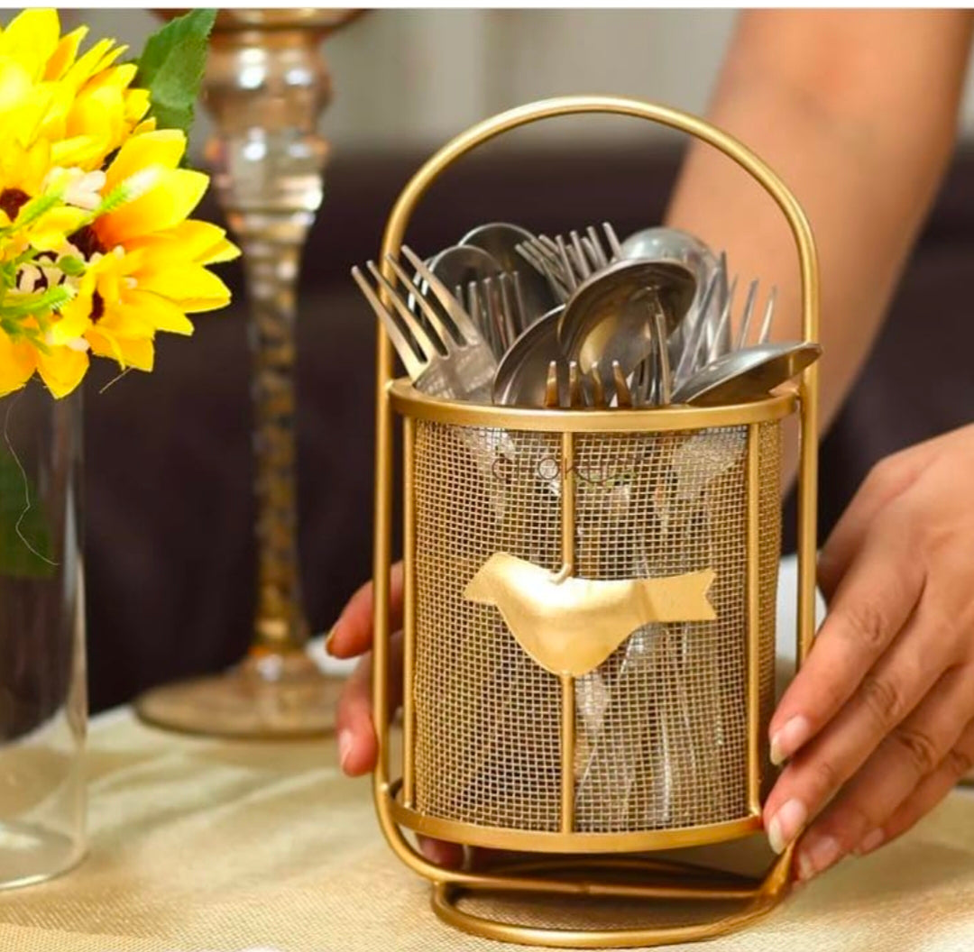 Luxury Metal Cautlary Basket (Gold) | Cautlary Basket Hotel Restaurant Kitchen.