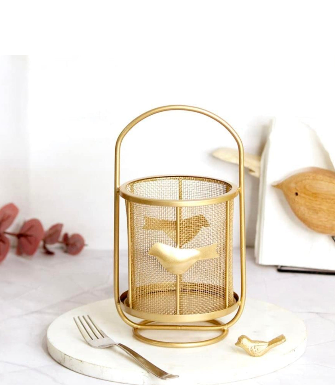 Luxury Metal Cautlary Basket (Gold) | Cautlary Basket Hotel Restaurant Kitchen.