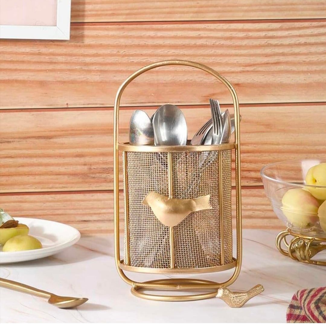 Luxury Metal Cautlary Basket (Gold) | Cautlary Basket Hotel Restaurant Kitchen. National Handicraft Town
