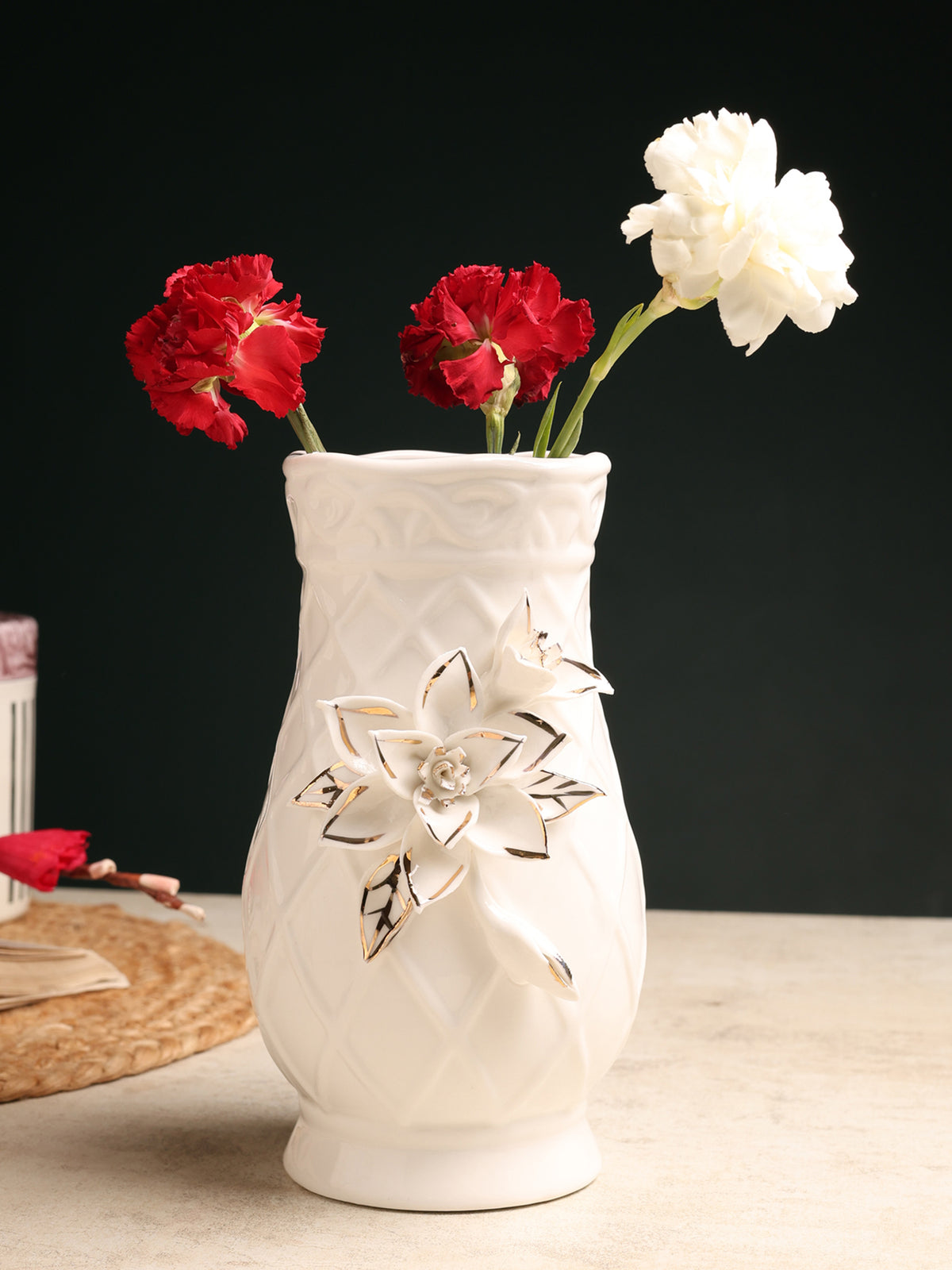 Margaux Fleur Porcelain Vase - Ouchcart