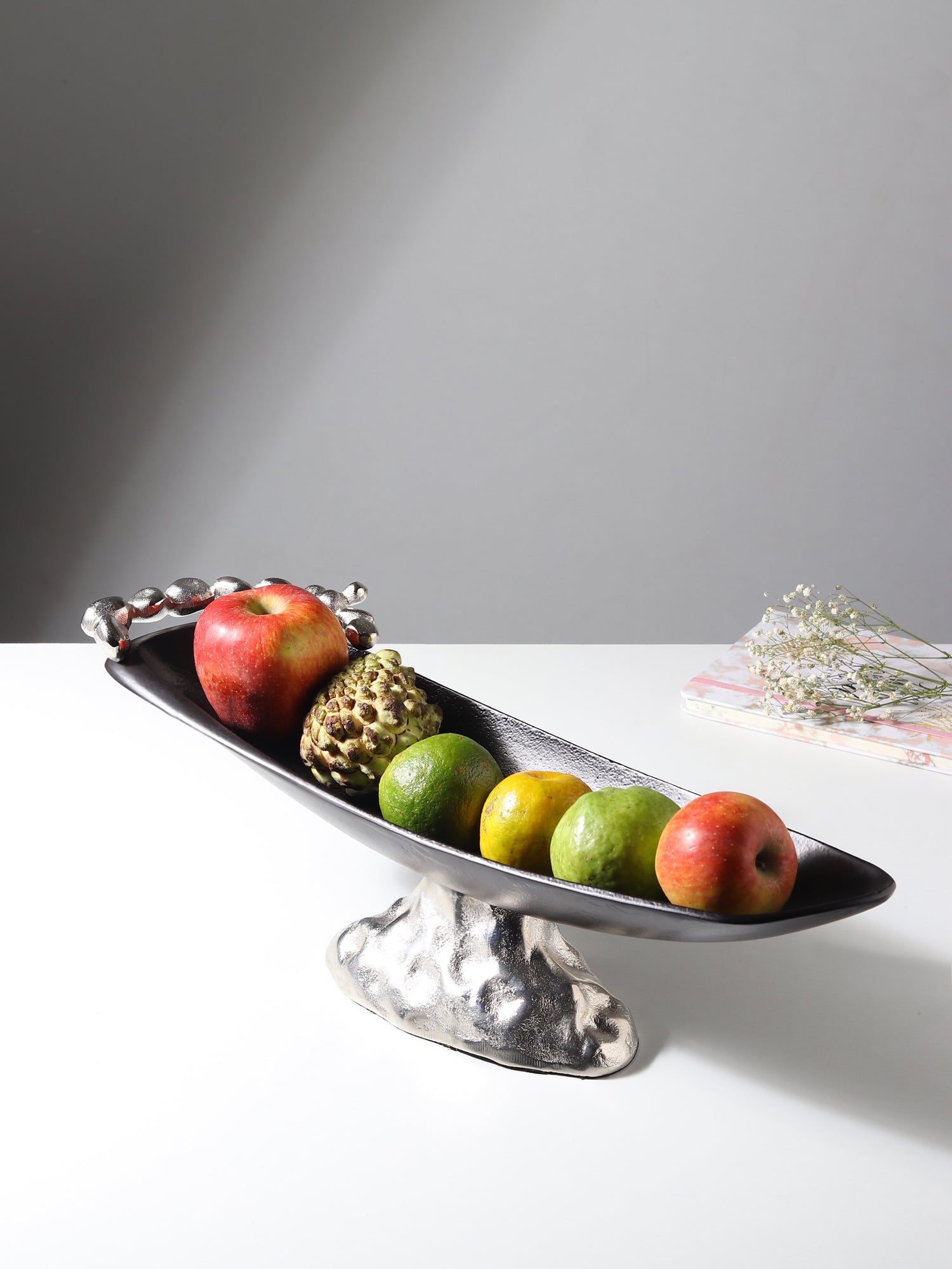 Stones Orivia Silver Platter Large - OUCHCART |Home decor