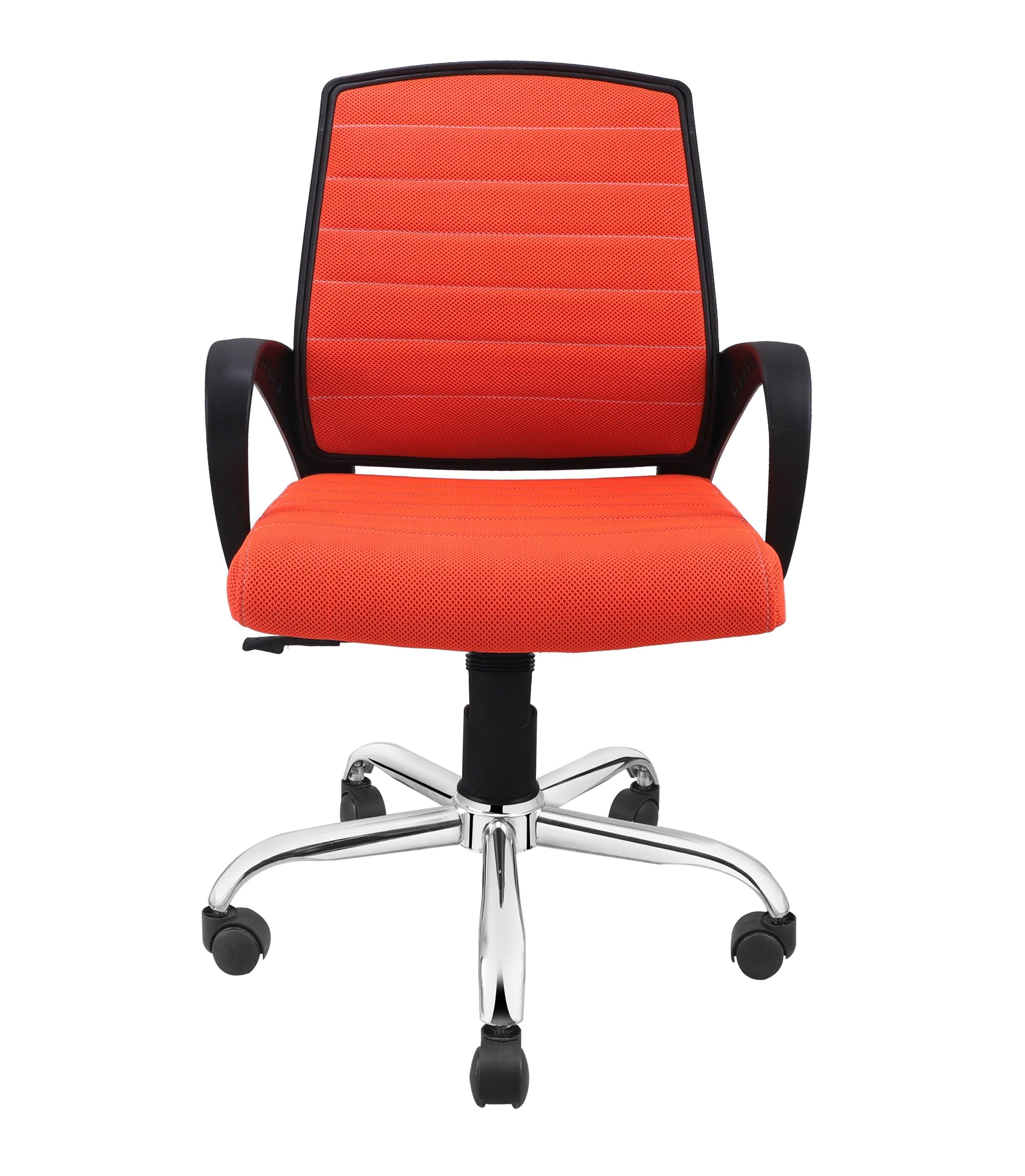 Smart Ergonomic Chair With Breathable Orange Mesh Fabric - Ouch Cart | Office chair
