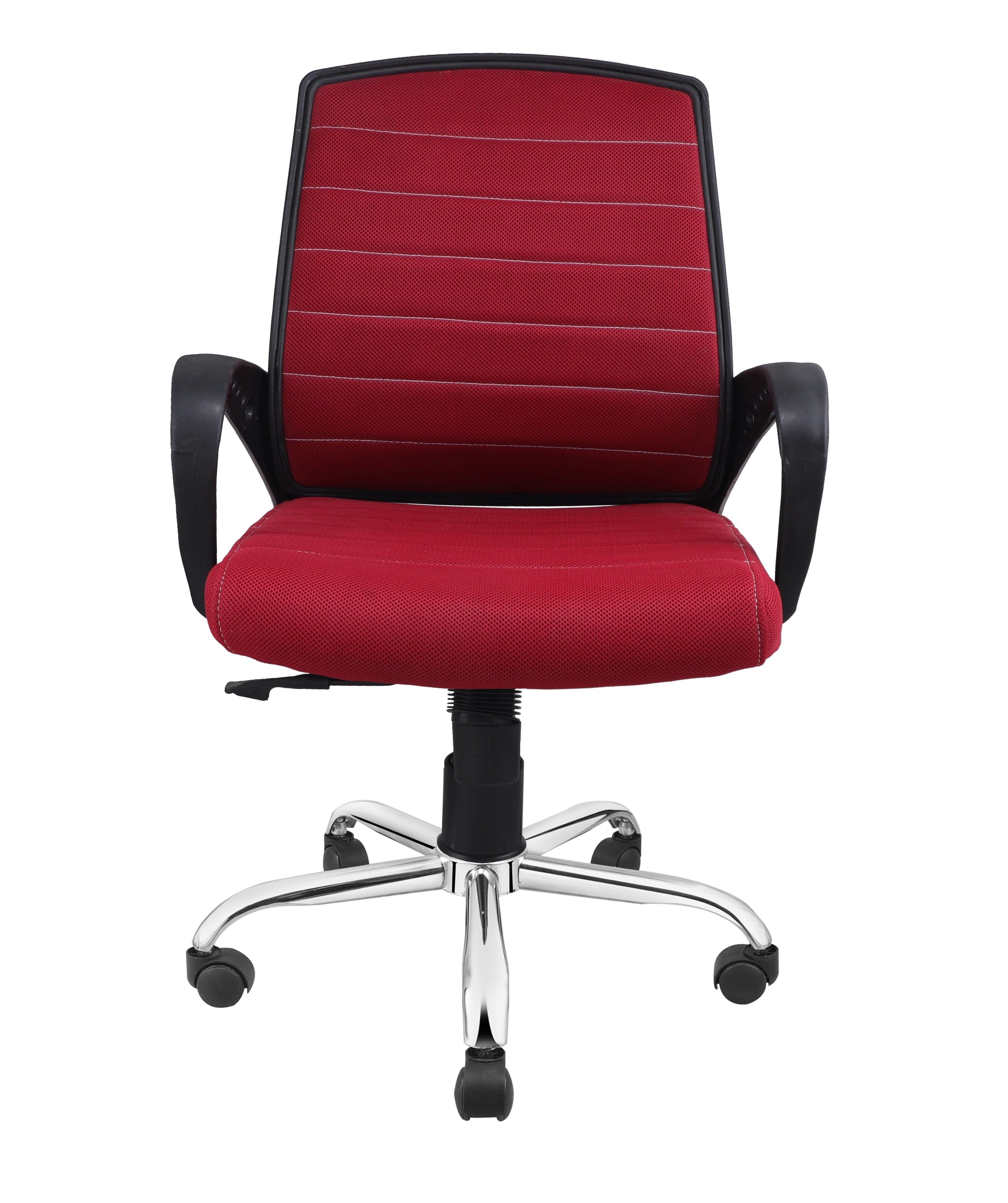 Smart Ergonomic Chair With Breathable Red Mesh Fabric - Ouch Cart