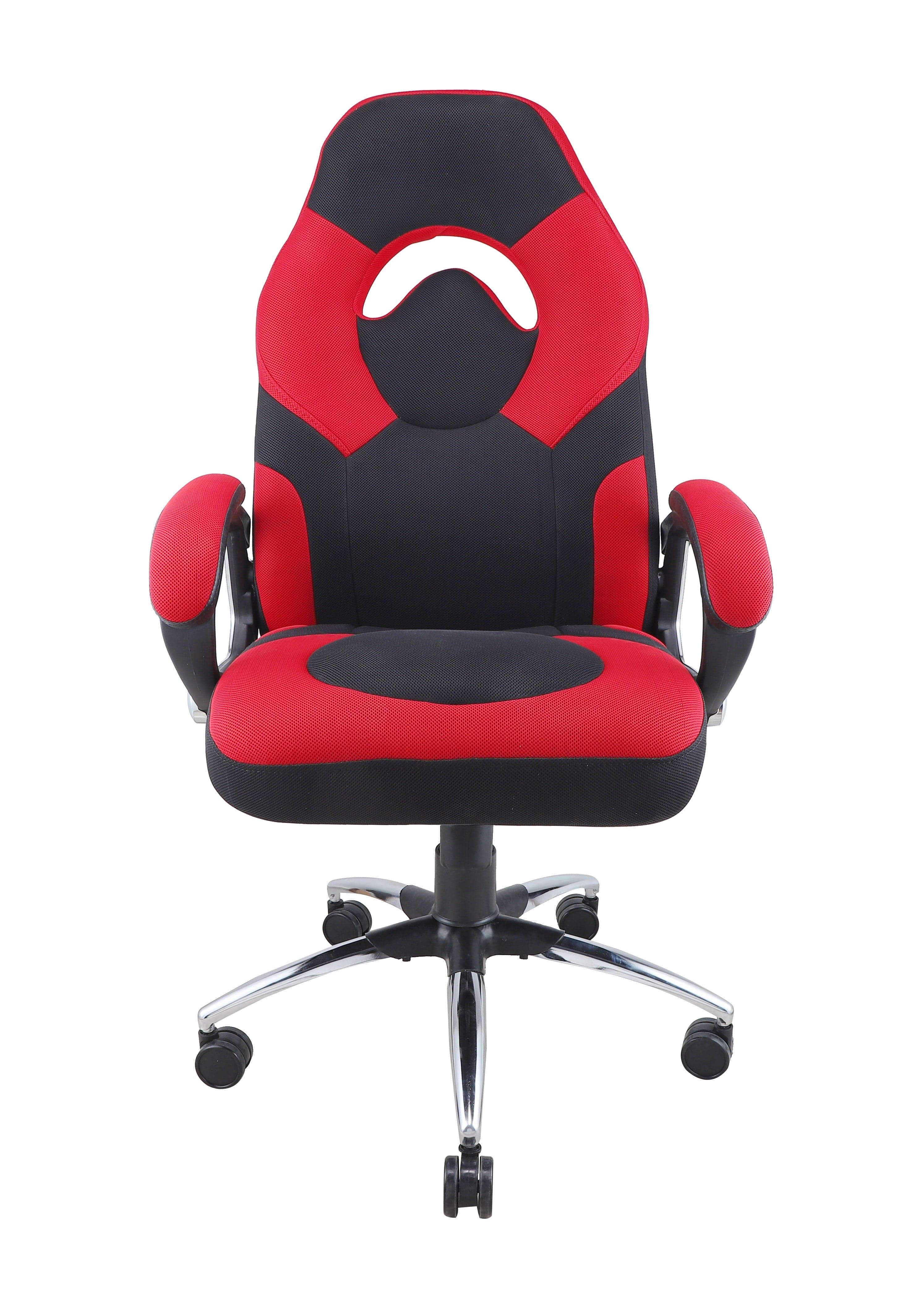 Adiko Breath Series - Front Breathable Mesh Fabric - Red / Black - Ouch Cart