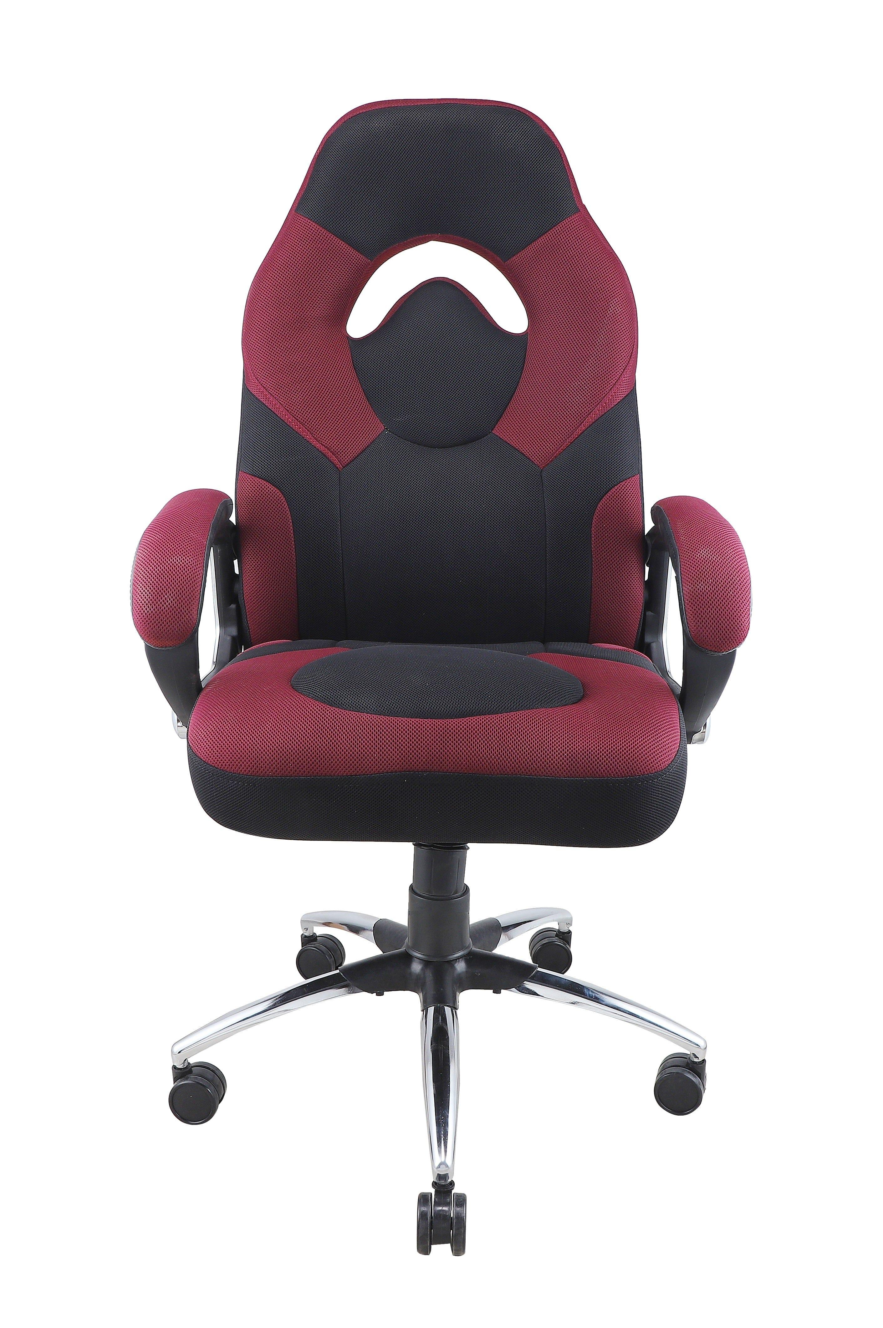 Adiko Breath Series - Front Breathable Mesh Fabric - Maroon / Black - Ouch Cart