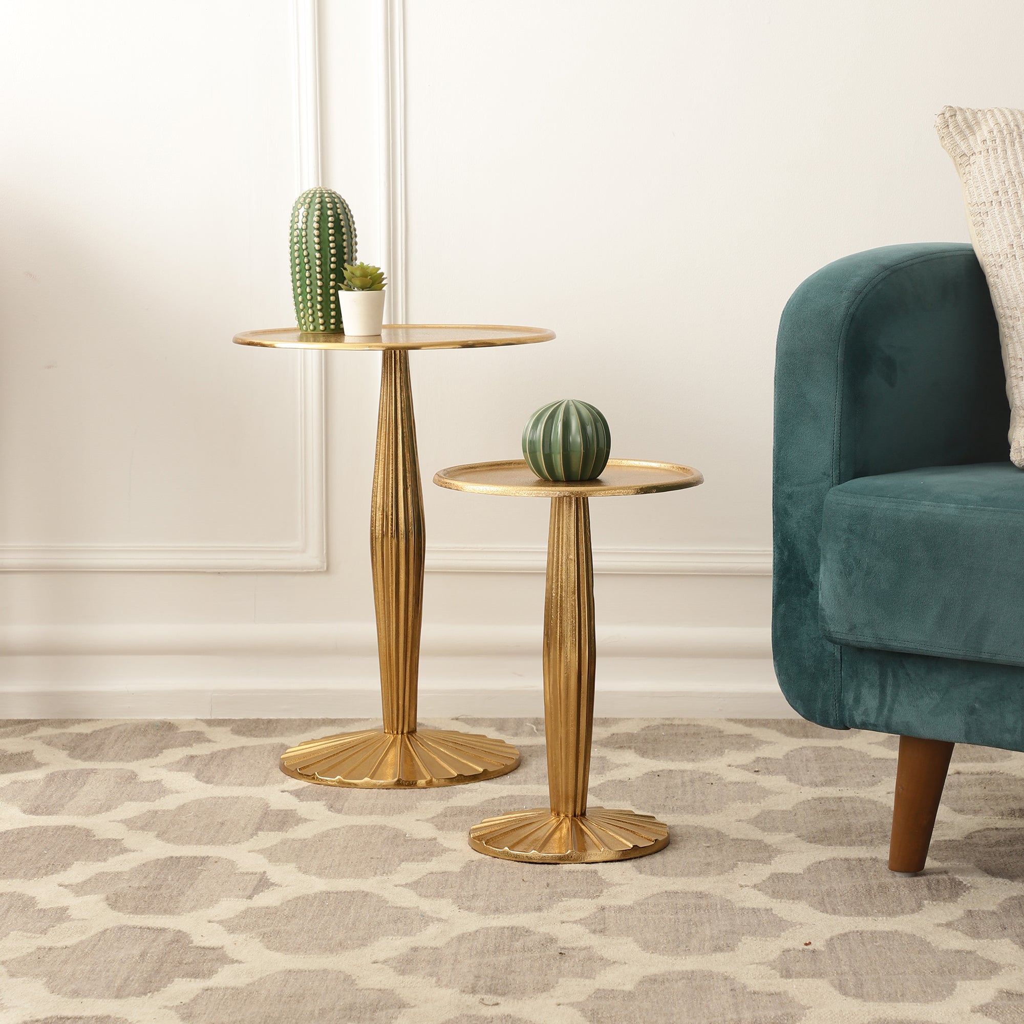 Radiant Gold Duo Side Tables Set-OUCHCART