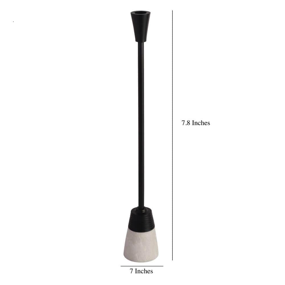 Frey Marble Candle Holder In Black - Ouch Cart