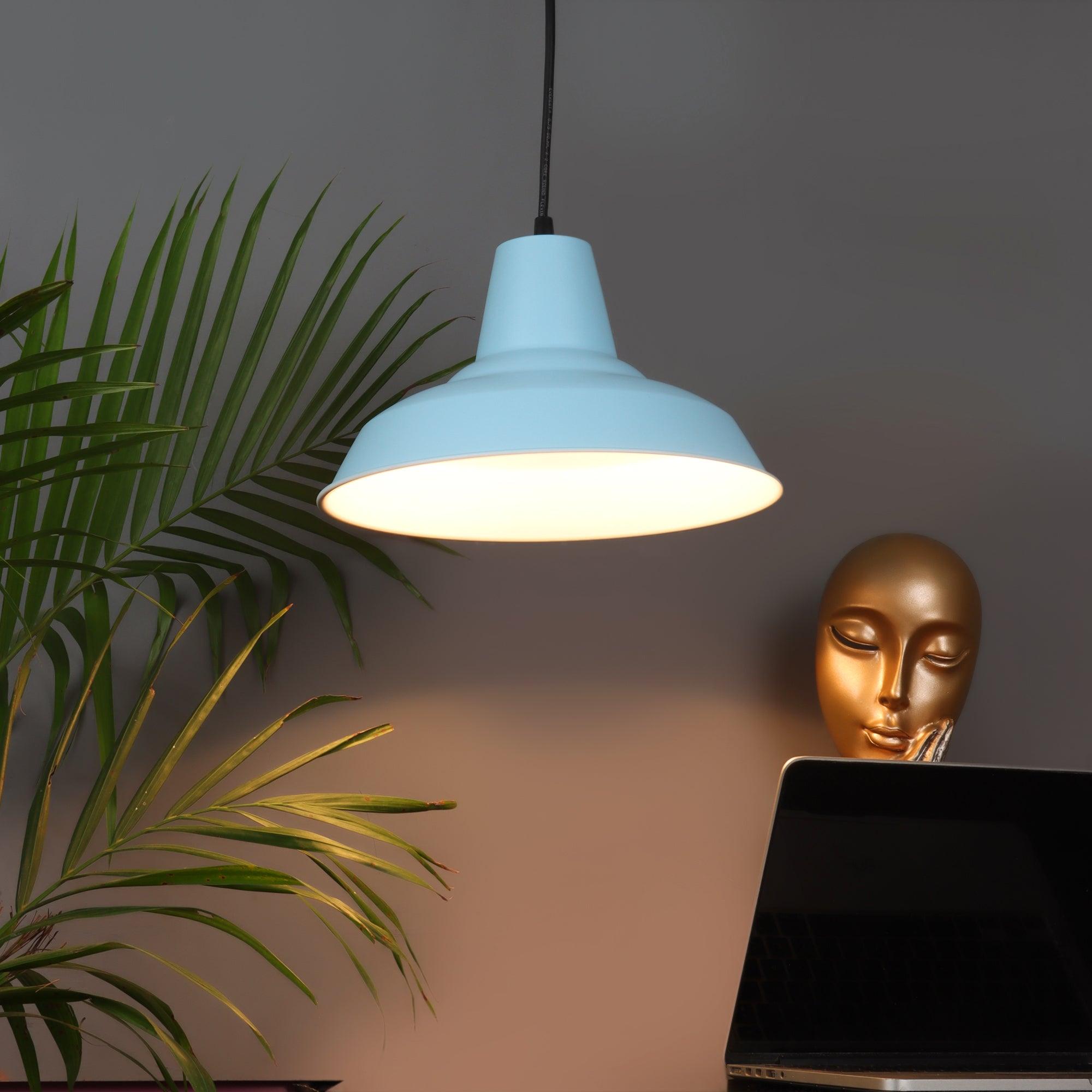 1965 Monging Blue Hanging Light by SS Lightings - Ouch Cart
