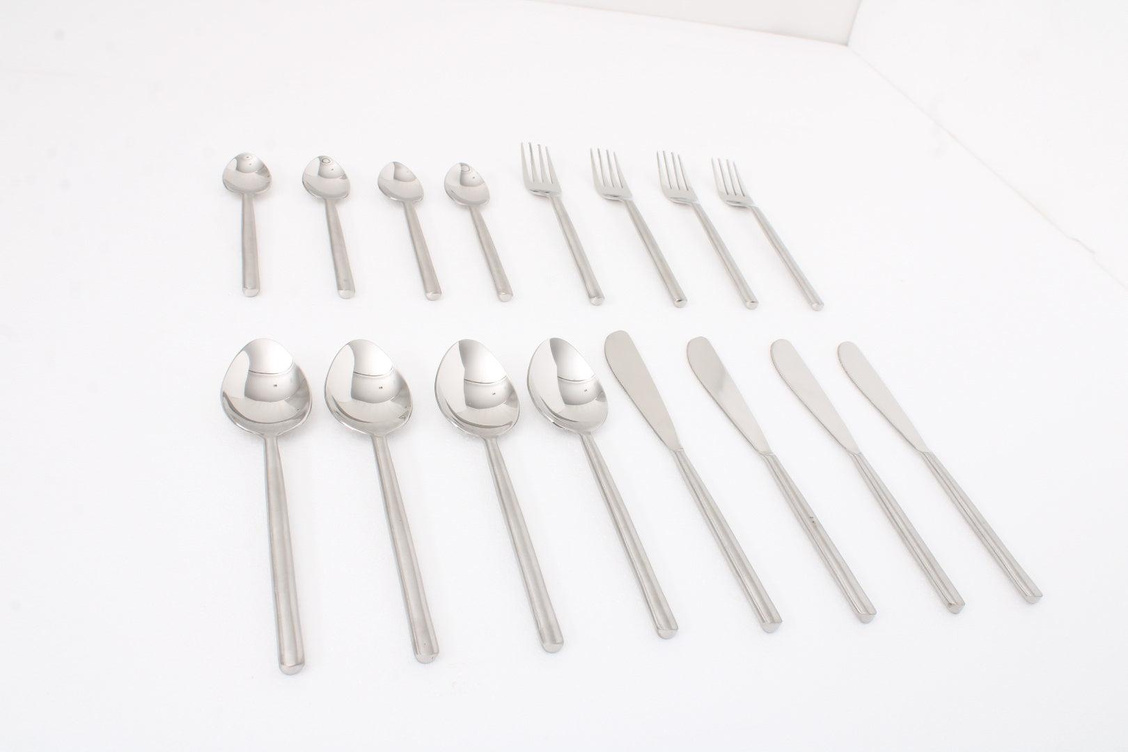 Radiant Reflections Silver Cutlery Set of 16 - Ouch Cart