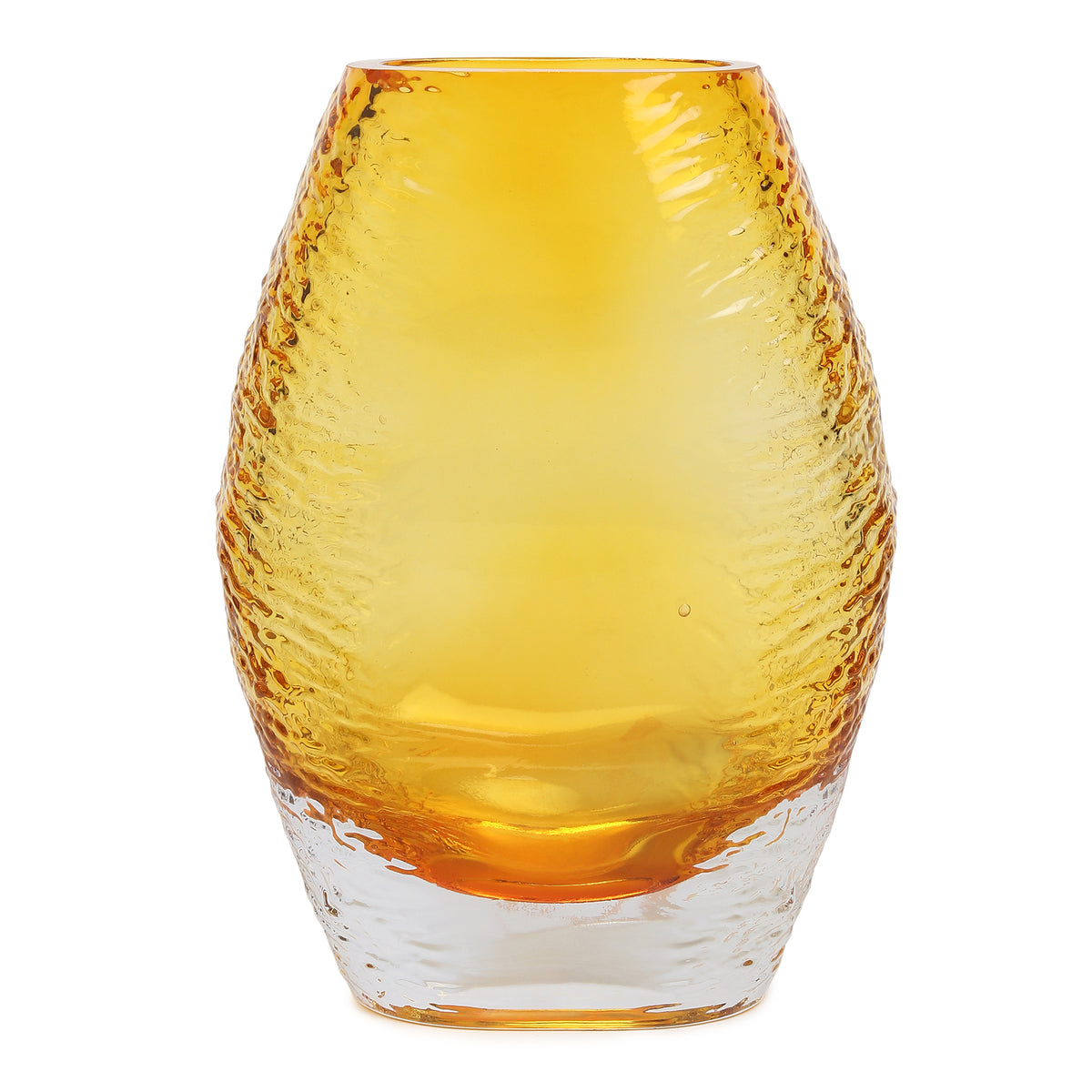 Solara Amber Crystal Vase Small