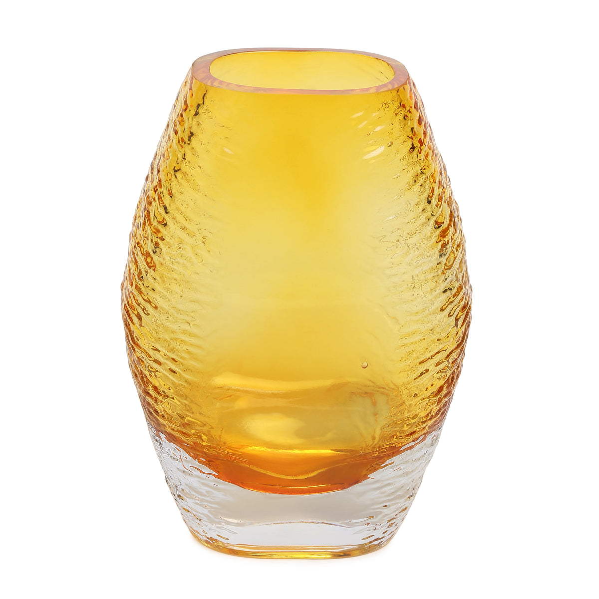 Solara Amber Crystal Vase Small