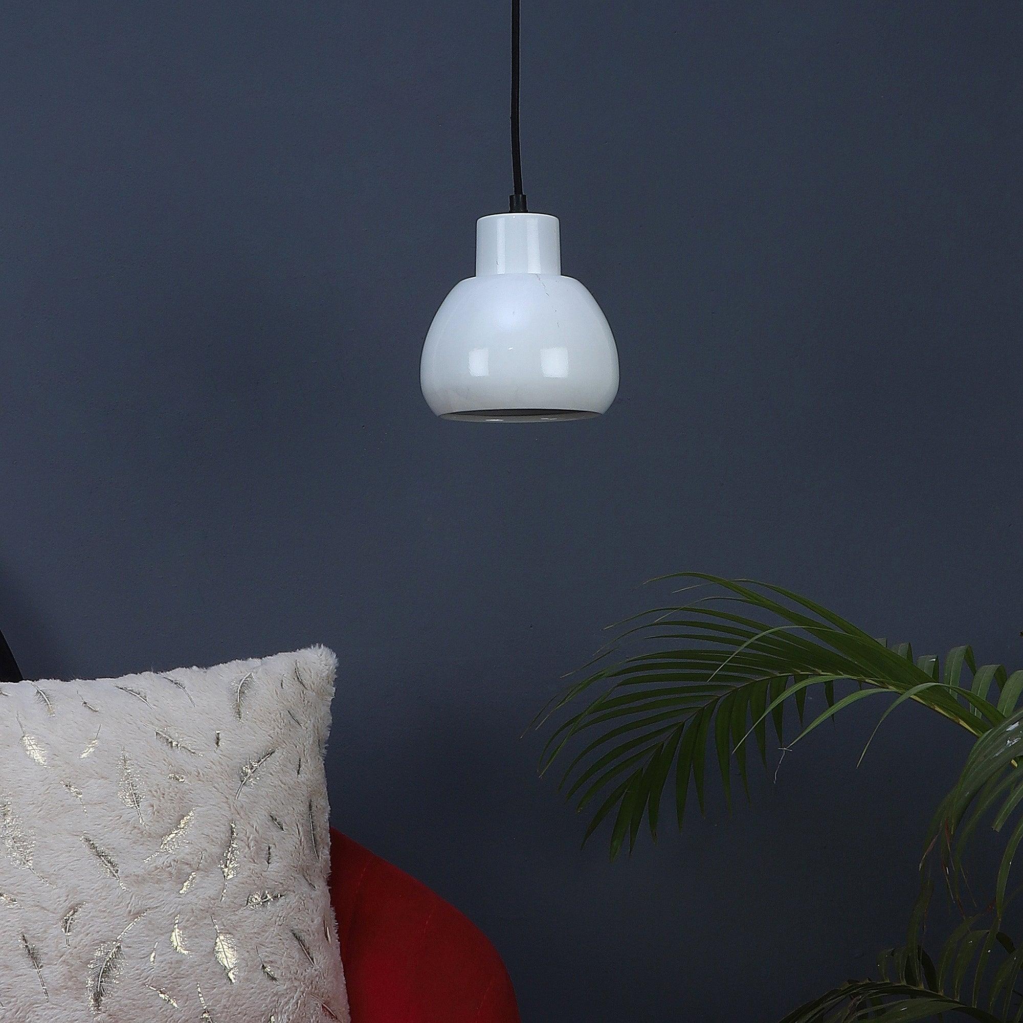 Apple White Metal Hanging Light by SS Lightings - Ouch Cart