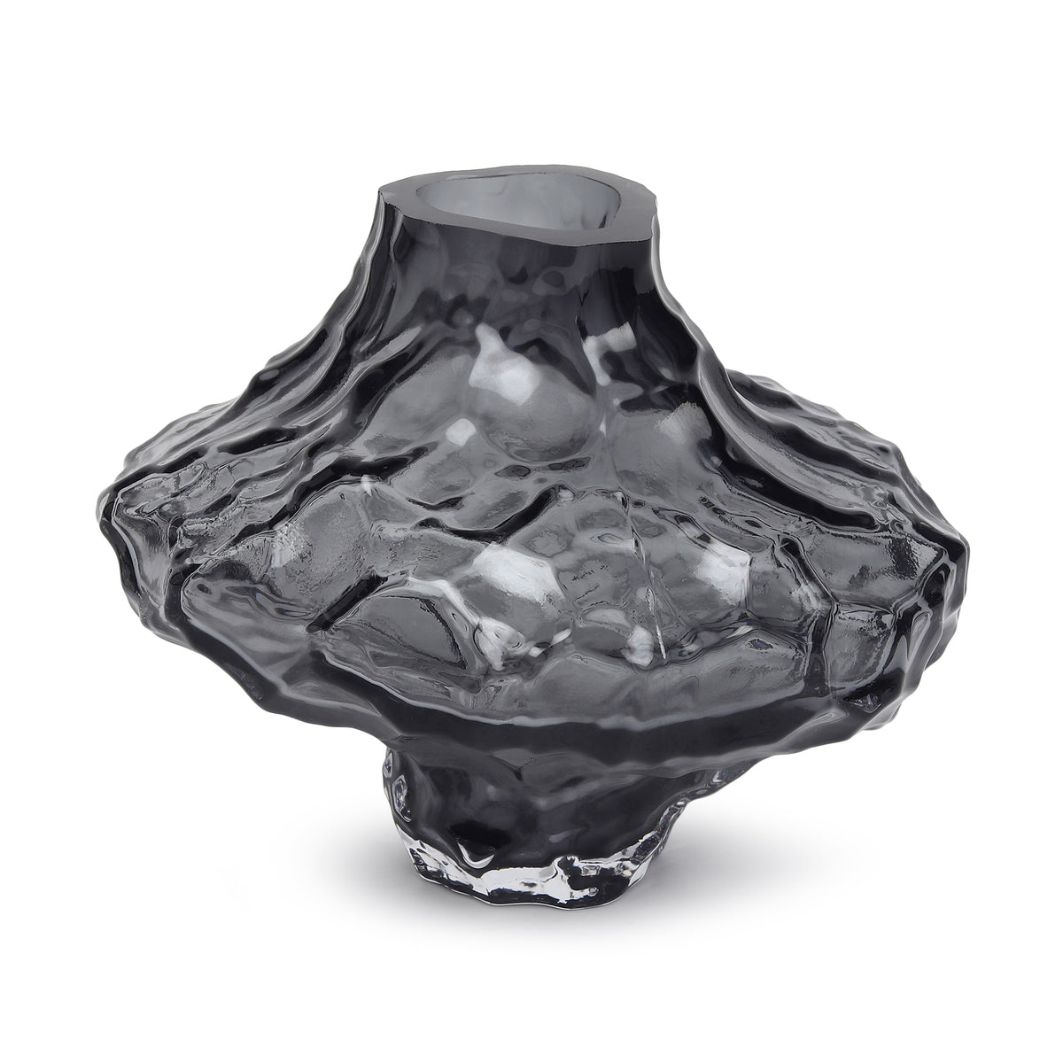 Magma Rise Black Crystal Vase