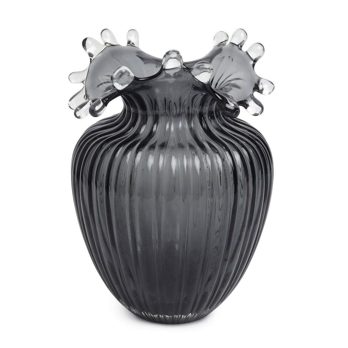 Gatsby Grey Glass Vase Large