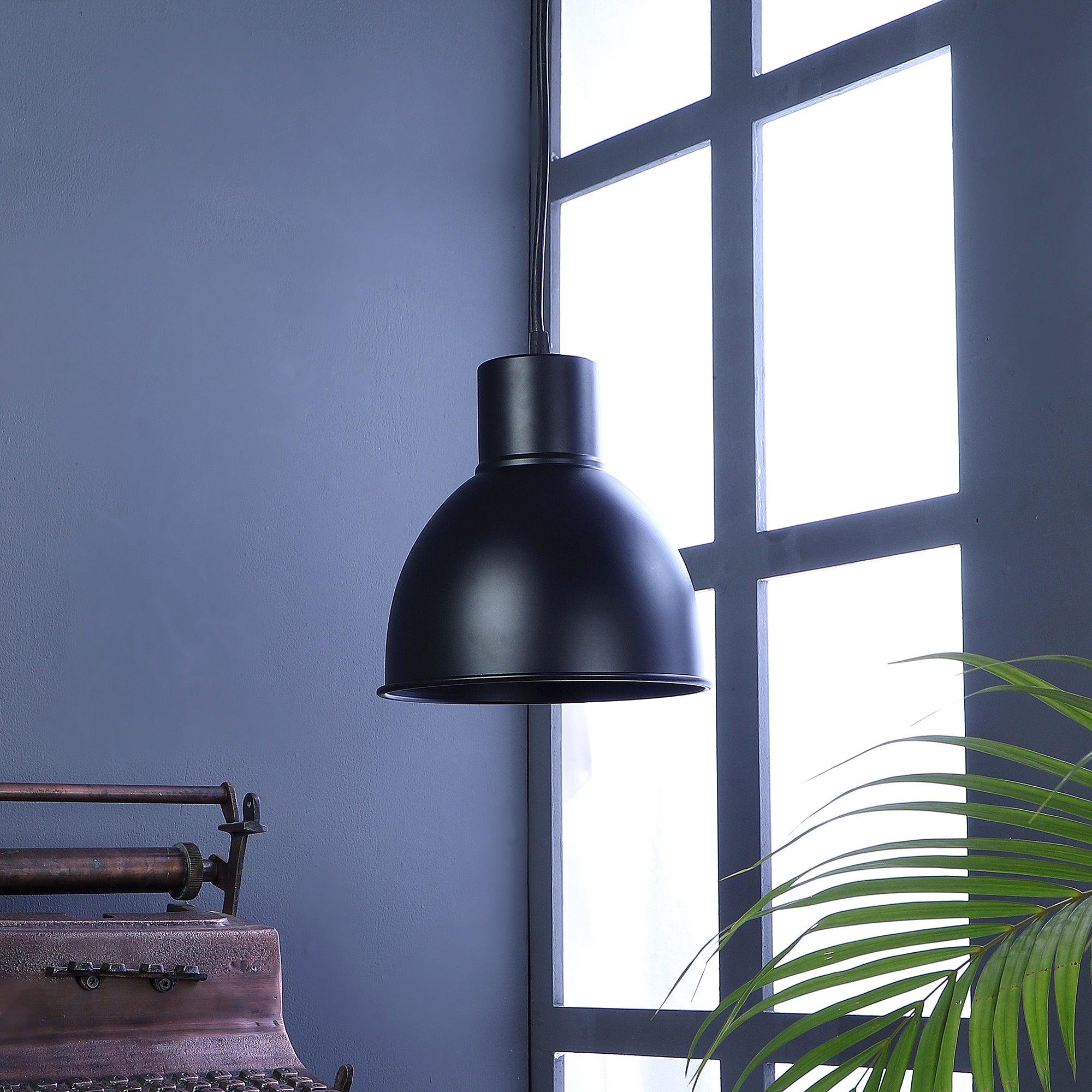 Opi Minimal Pastel Black Metal Single Hanging Light by SS Lightings - Ouch Cart