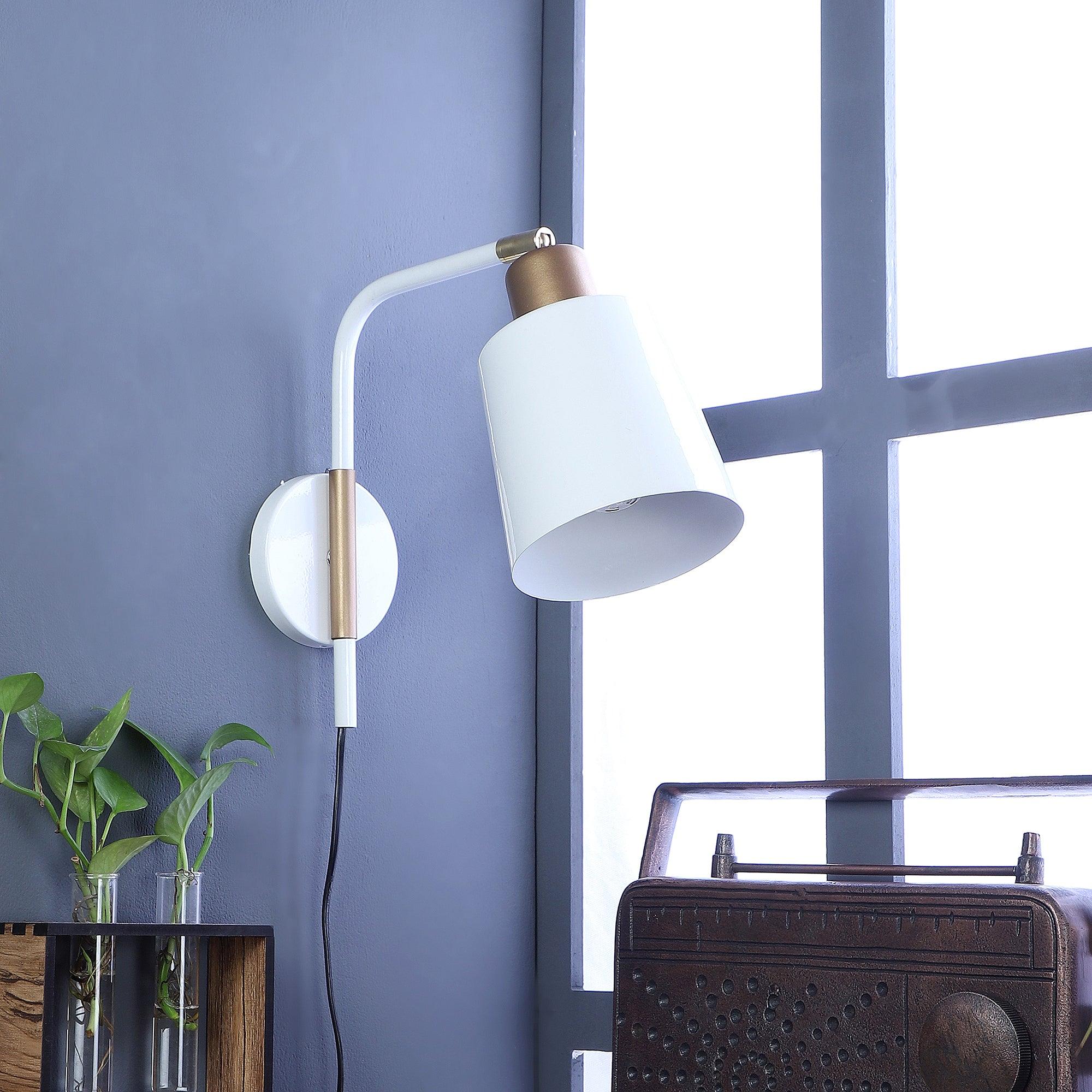 Norell White Metal Wall Light by SS Lightings - Ouch Cart
