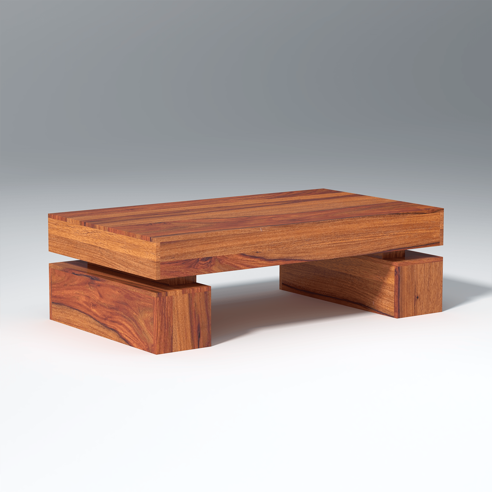 Kaffee Sheesham Wood Coffee Table In Light Reddish Honey Color - Ouch Cart