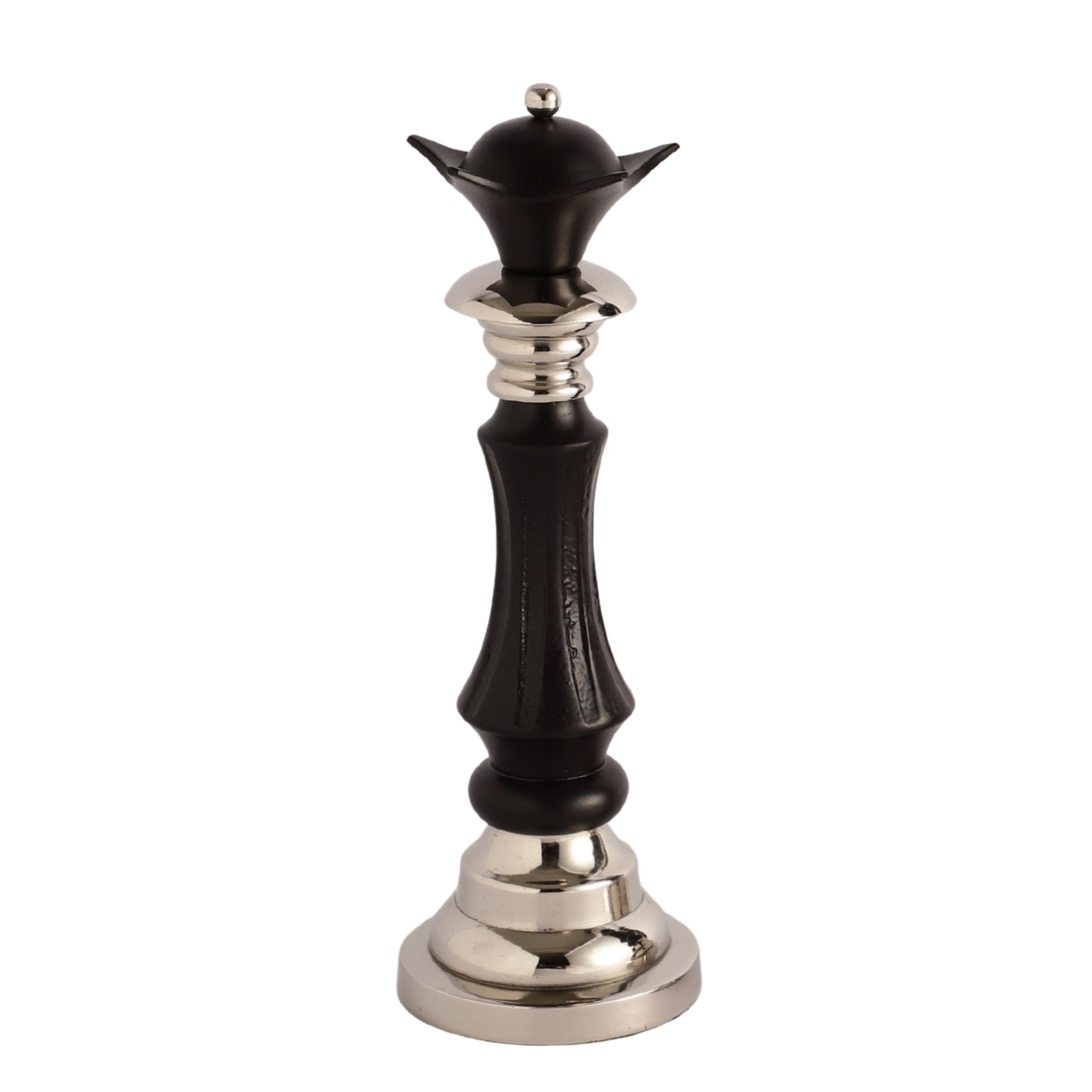 Victoris Silver Black Set of King and Queen Chess - OUCHCART Chess