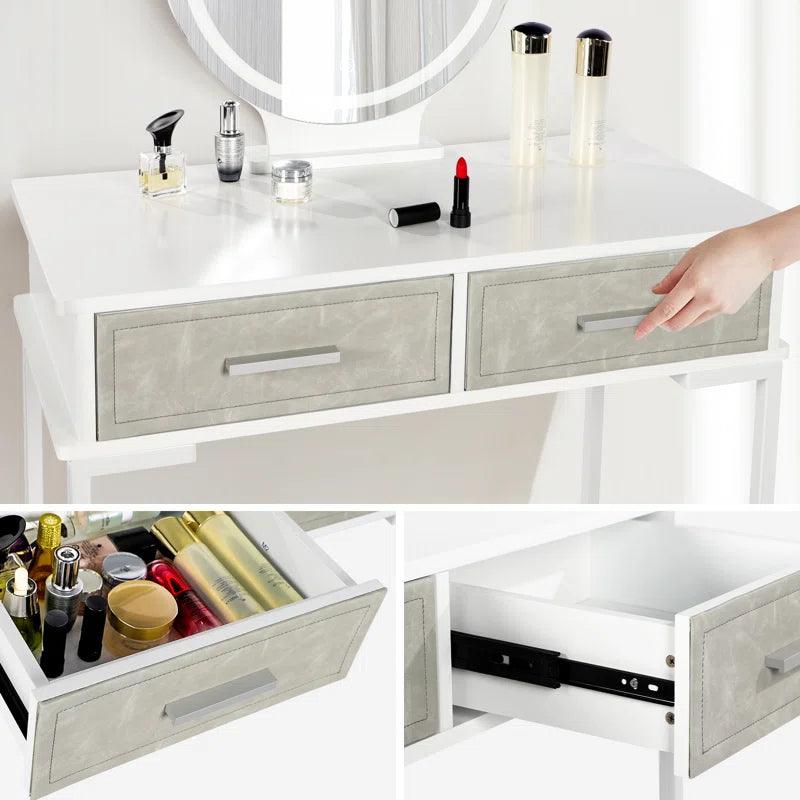 Javiera Dressing Table with Mirror - Ouch Cart