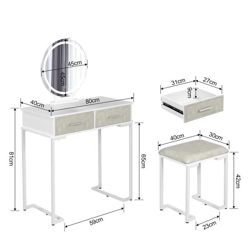 Javiera Dressing Table with Mirror - Ouch Cart