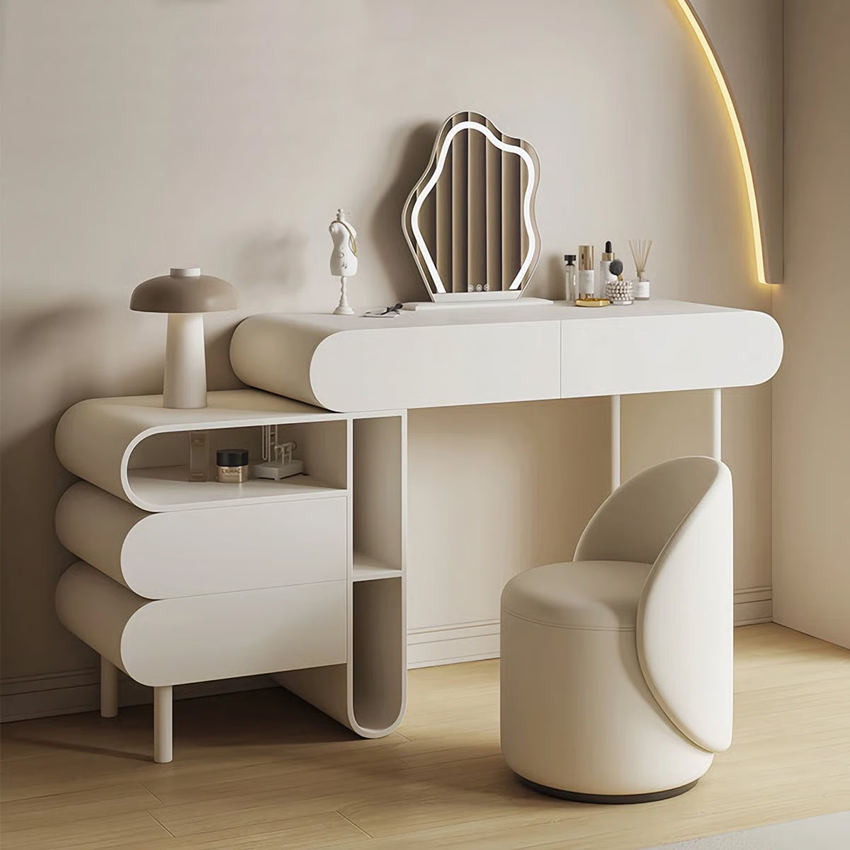 Elegant Isaian Vanity Desk –  Ample Storage Space