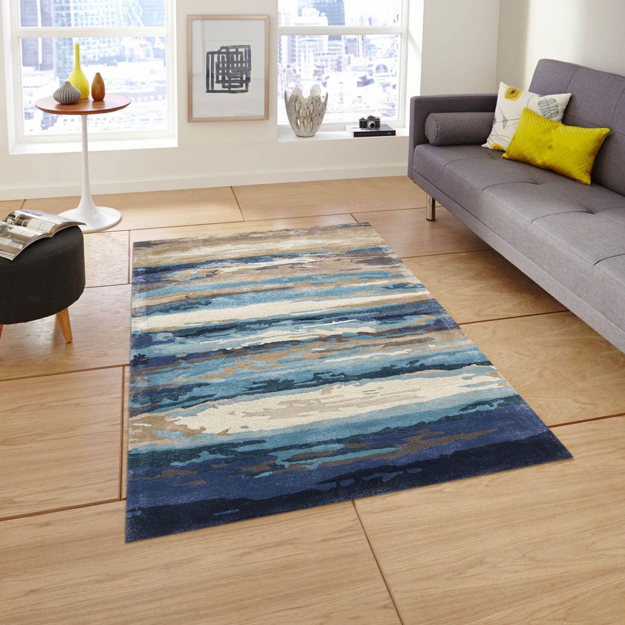 Emerald Wool & Viscose Dream Scape 4x6 Feet Hand-Tufted Carpet - Rug - Ouch Cart