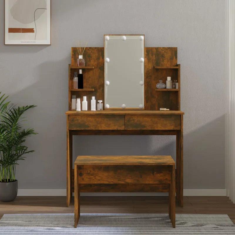 Cristobal Dressing Table with Mirror - Ouch Cart