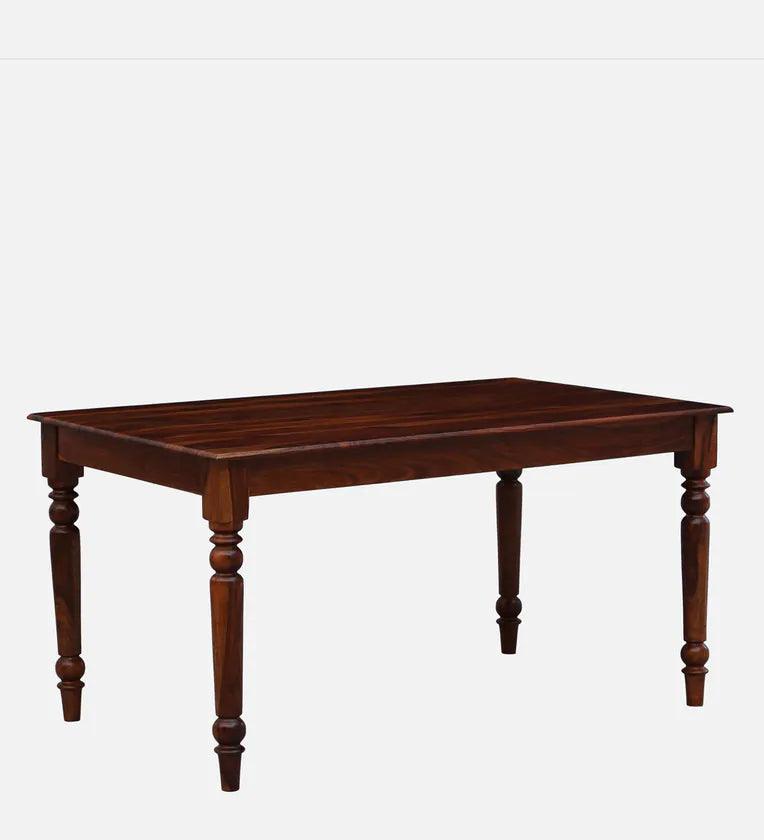 Solid Wood 6 Seater Dining Set in Scratch Resistant Honey Oak Finish - Ouch Cart