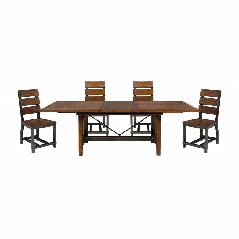 5 - Piece Extendable Solid Wood Top Dining Set - Ouch Cart