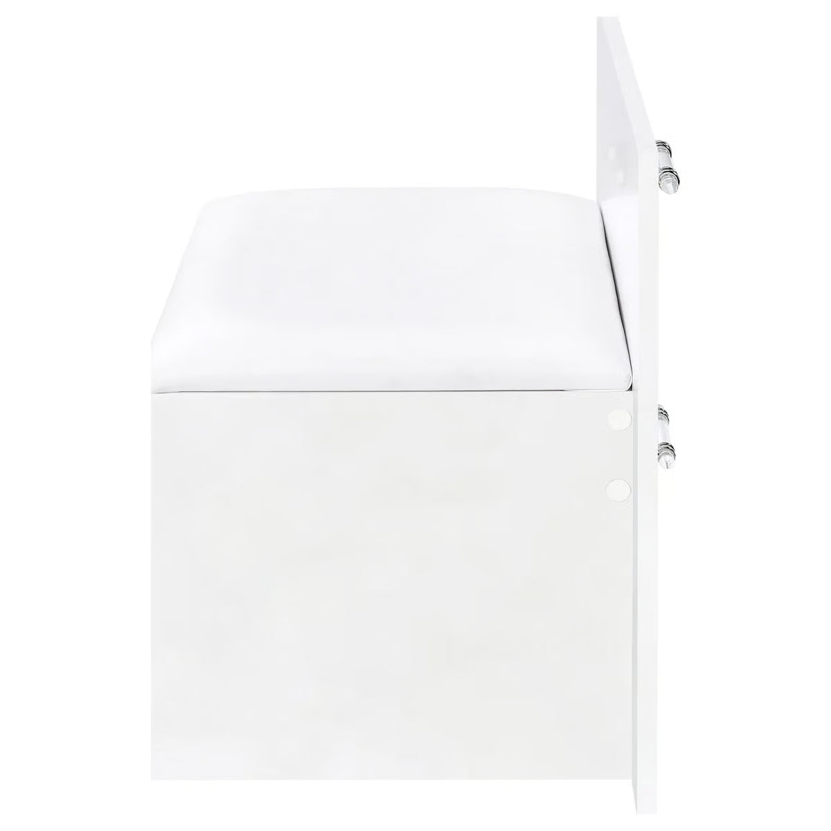 Elegant Jaiyla 2-Drawer Vanity Set with LED Mirror – Modern High Gloss Desk