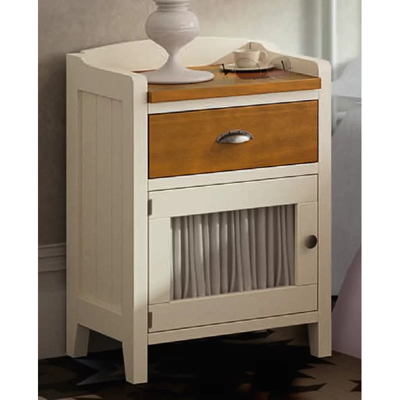 Asha 1 Door 1 Drawer Bedside Table Ouch Cart