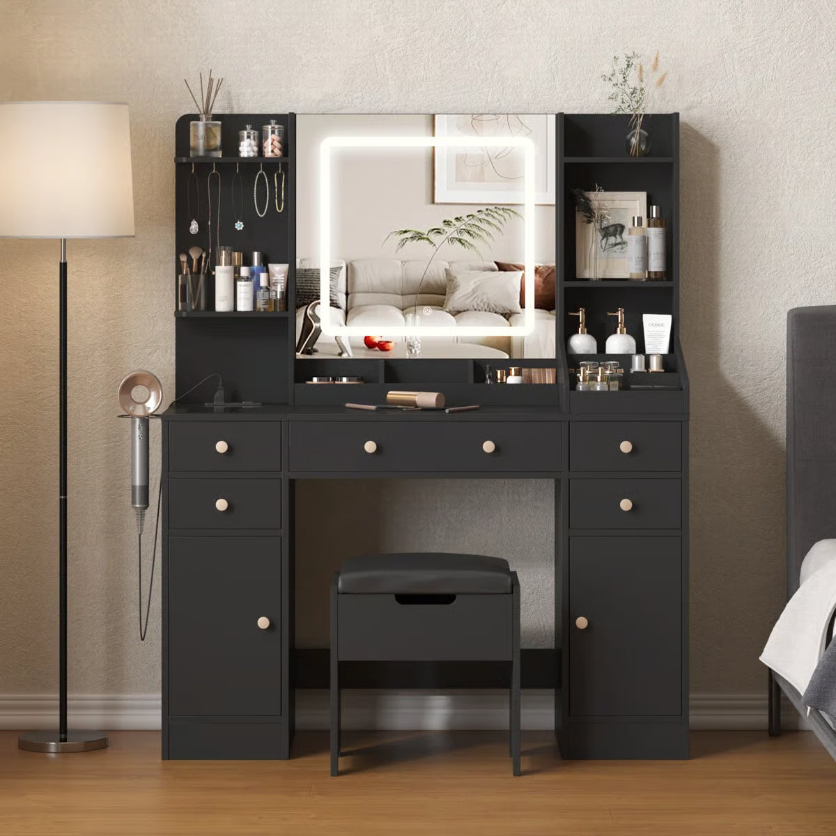 Elegant Kahala Makeup Vanity Desk with Drawers-OUCH CART |Dressing table