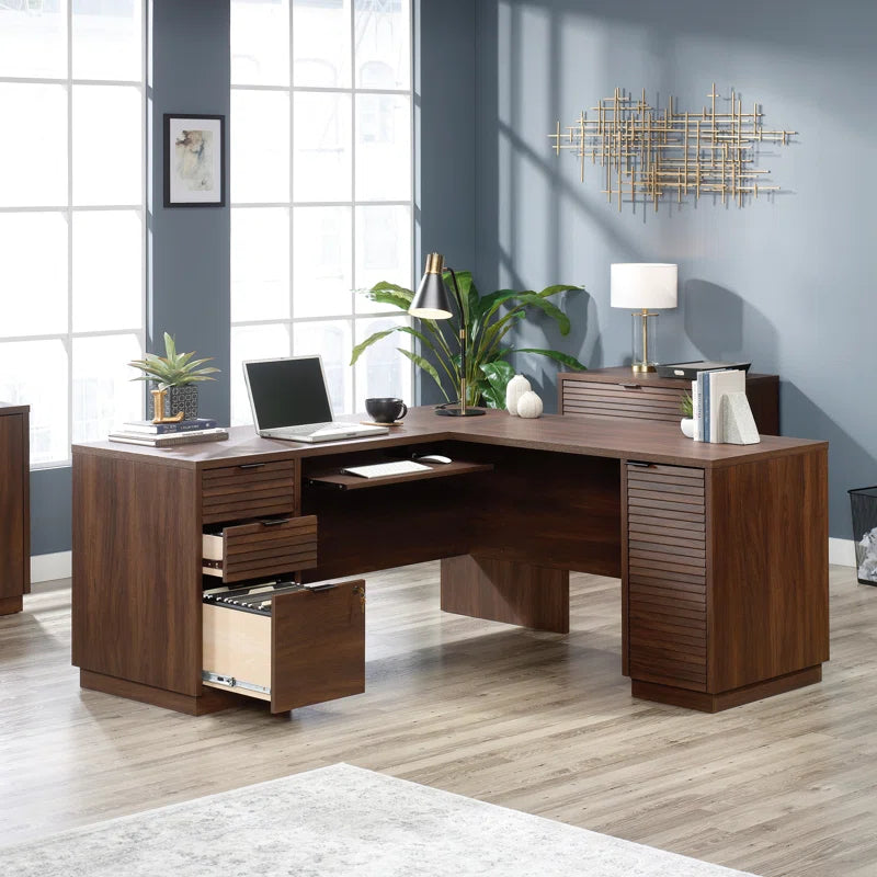 "Executive Elegance: The L-Shape Desk" Ouch Cart