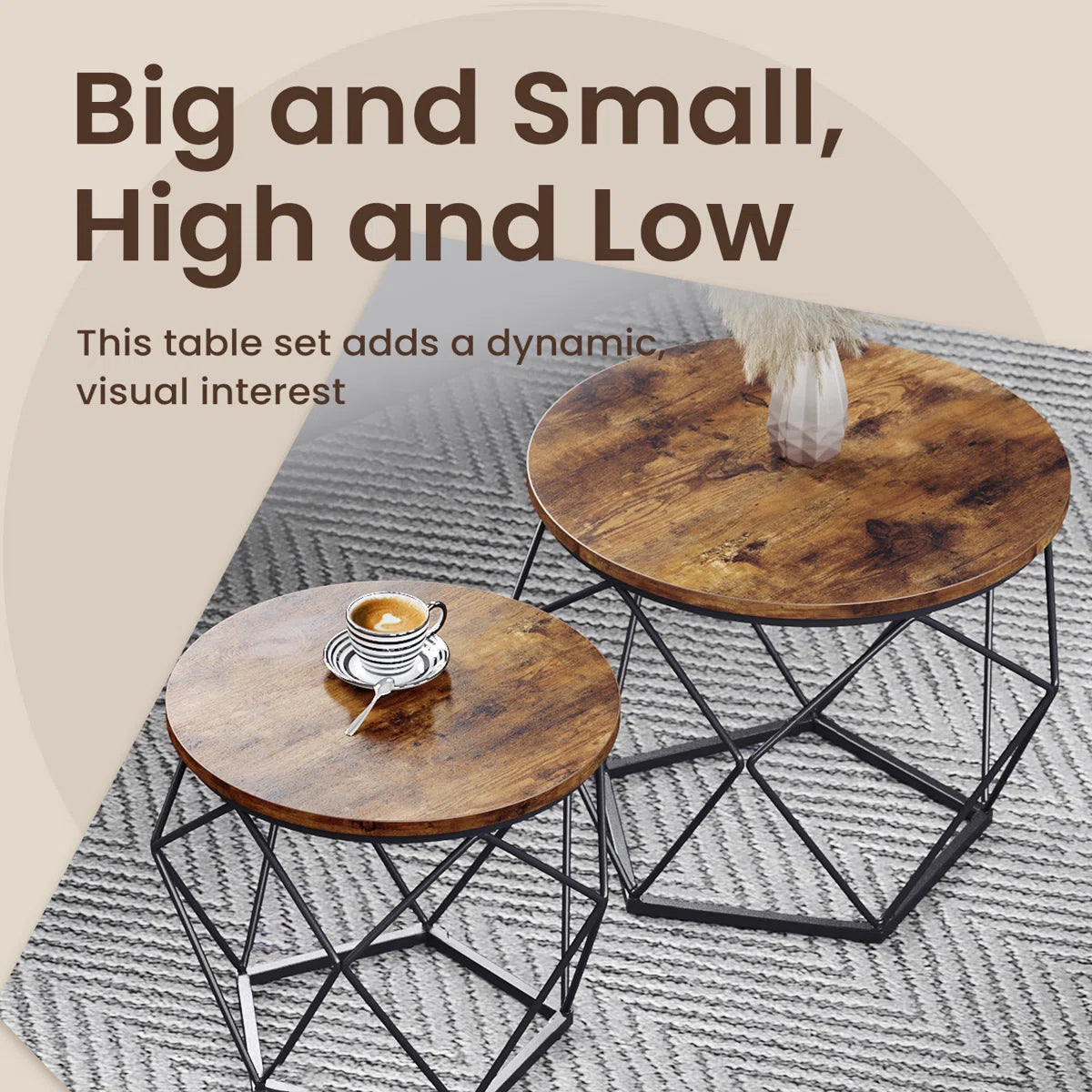 Keema Frame 2 Piece Bunching Coffee Table Sets