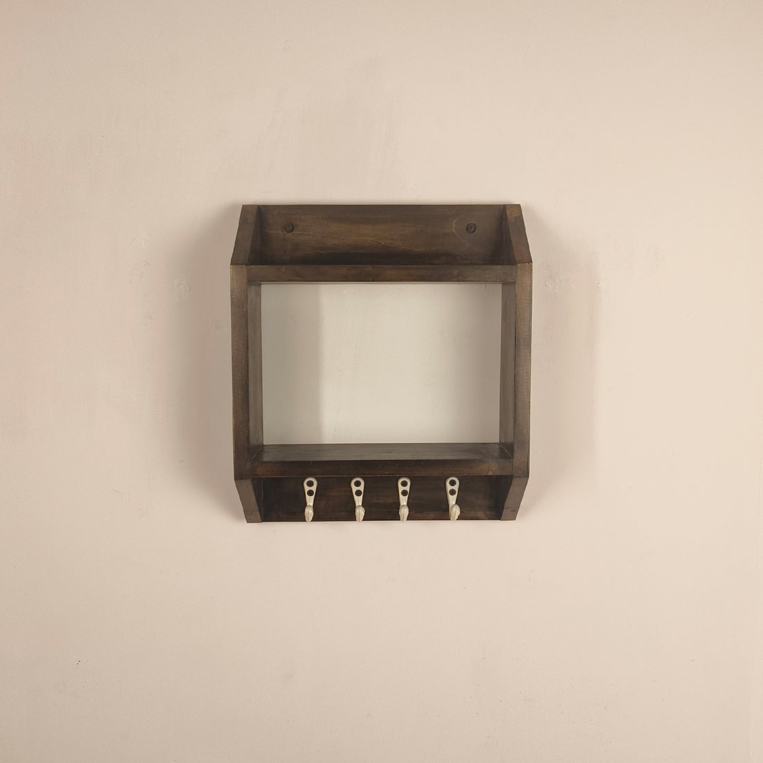 Kingston Wooden Wall Shelf Organiser with Key Holders