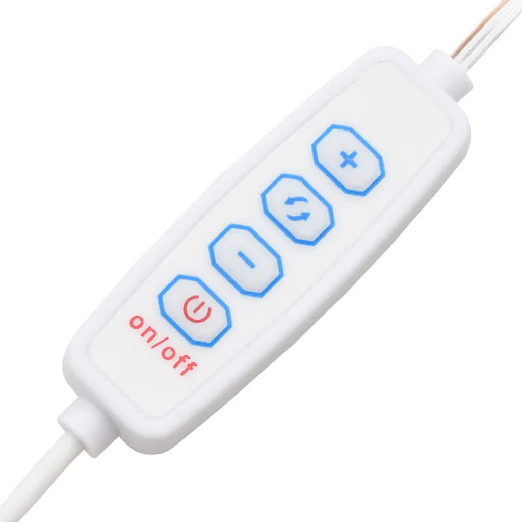 LED Vanity Dressing Table – Smoked Oak Engineered Wood Desk with Storage Cabinet