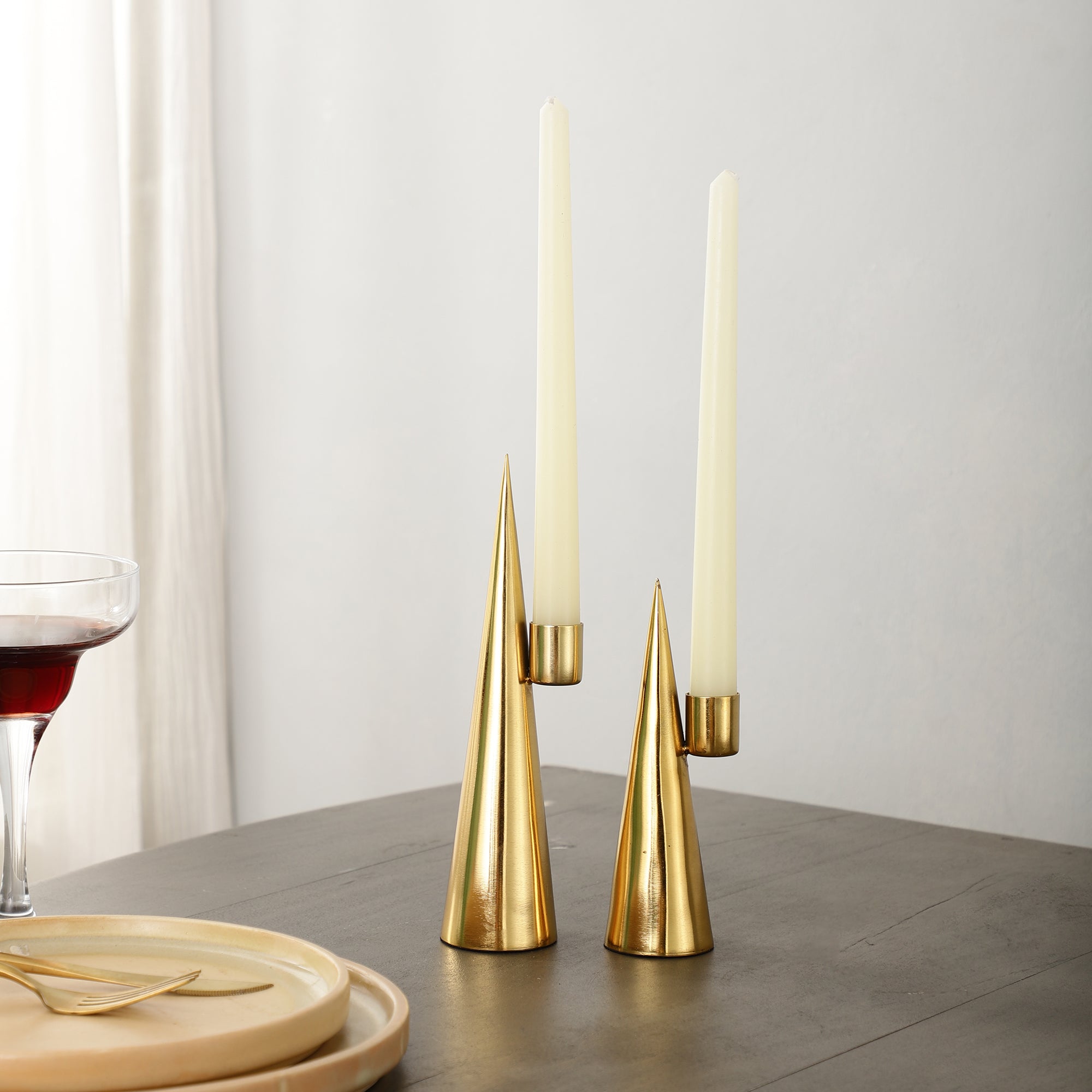 Solstice Cone Holder Golden