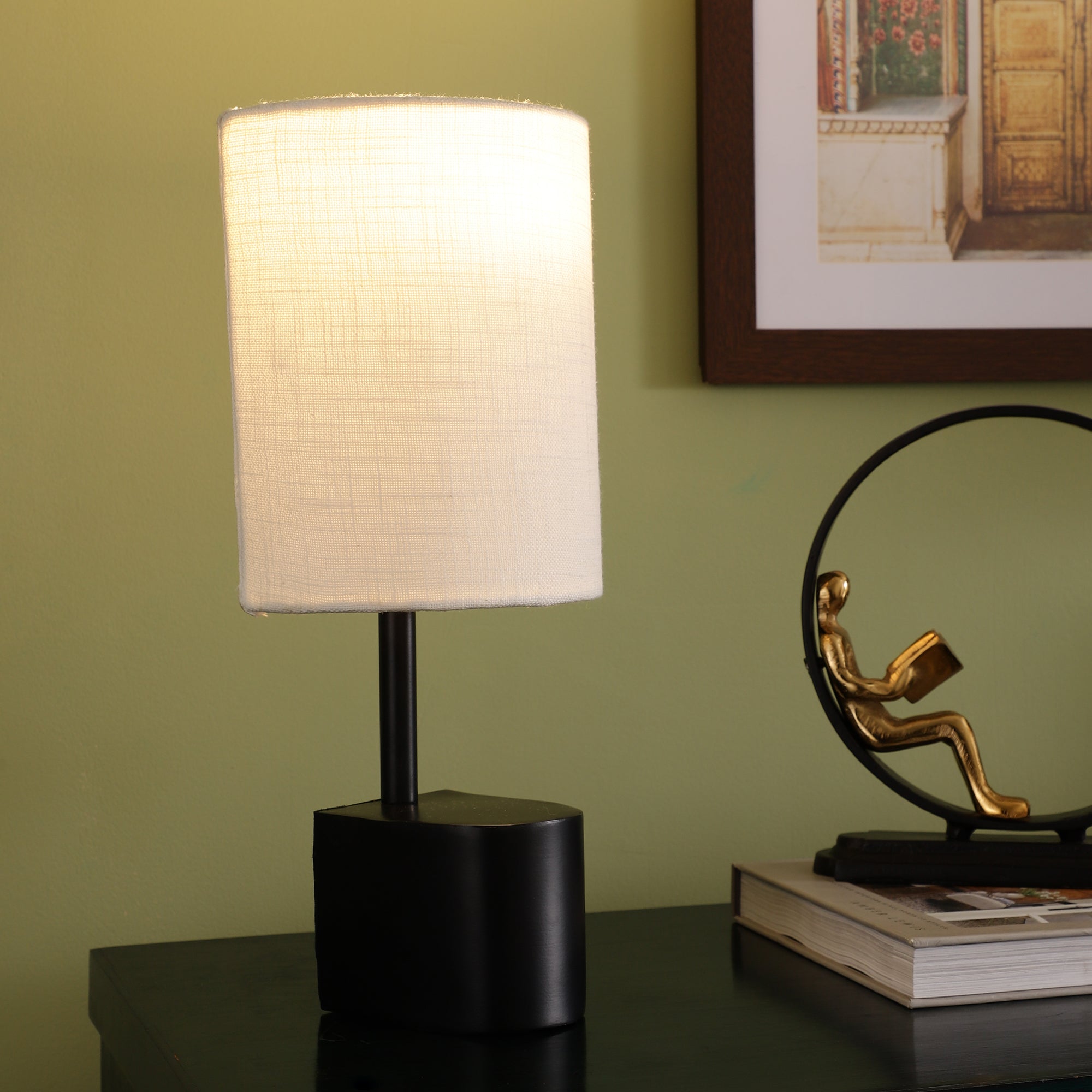 Split Table Lamp Black