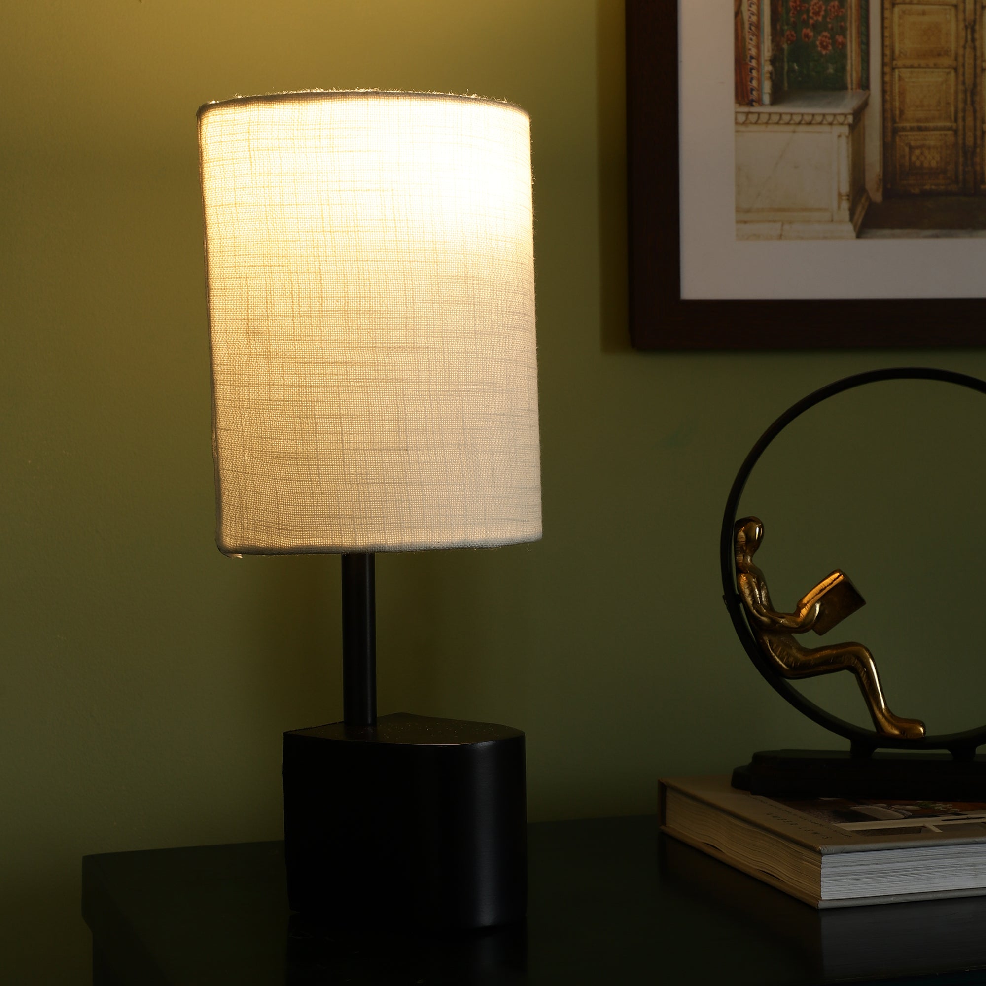 Split Table Lamp Black