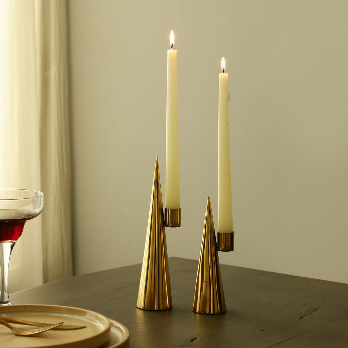 Solstice Cone Holder Golden M.M.I. OVERSEAS