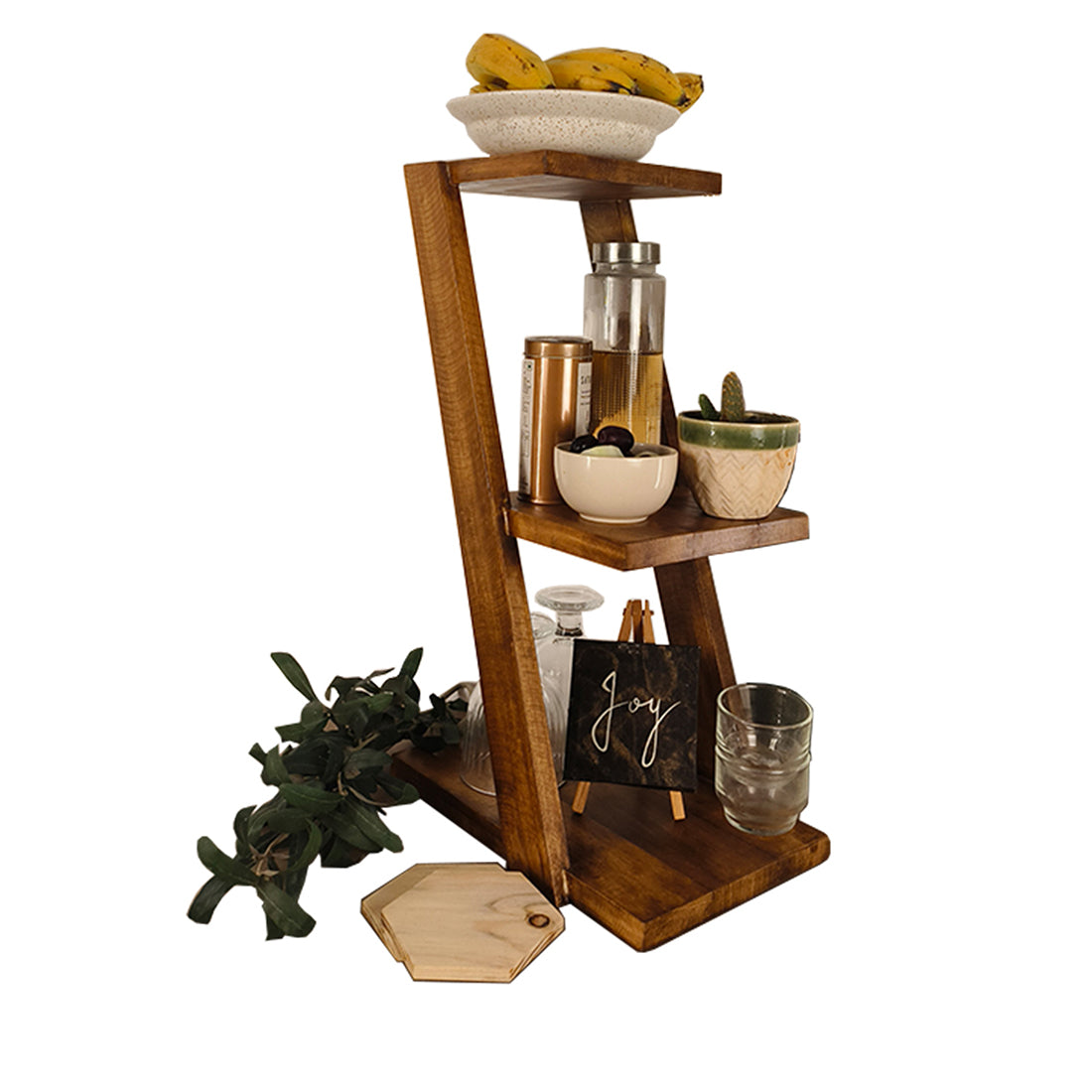 LYRIC 3 Tier Shelf & Planter -OUCH  CART | Kitchen rack