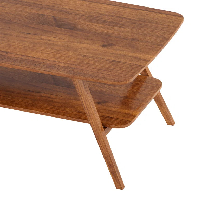 Wide Solid Wood Coffee Table OUCH CART