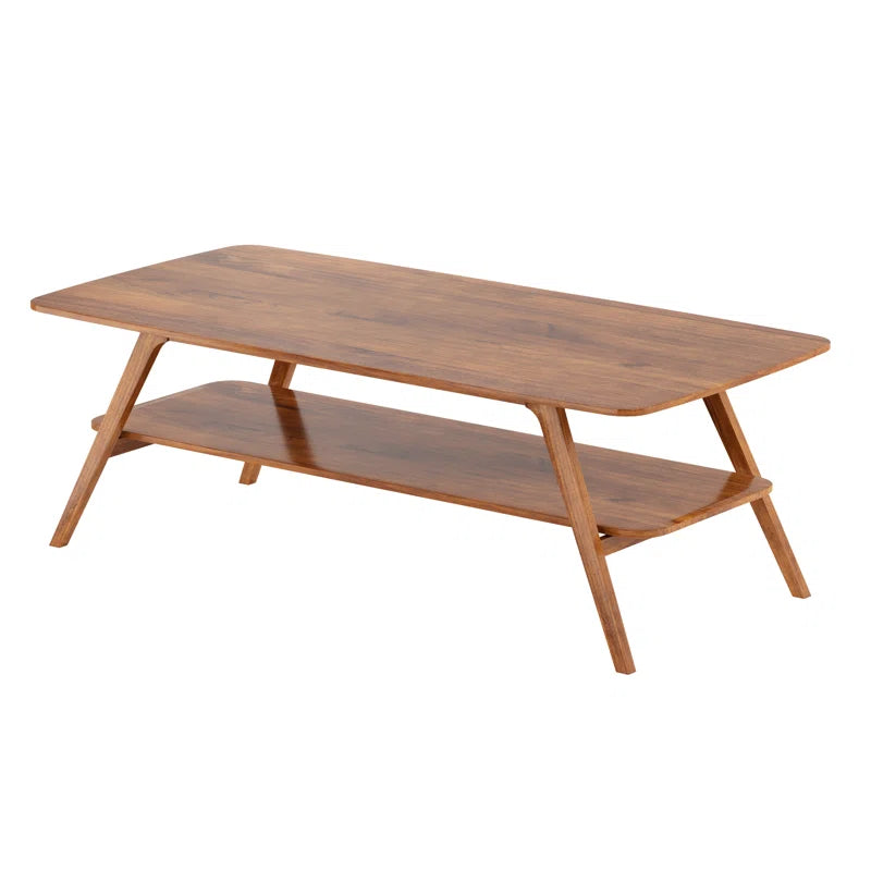 Wide Solid Wood Coffee Table OUCH CART