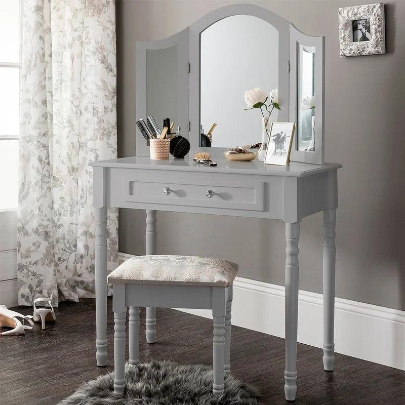 Elin Dressing Table with Mirror - Ouch Cart