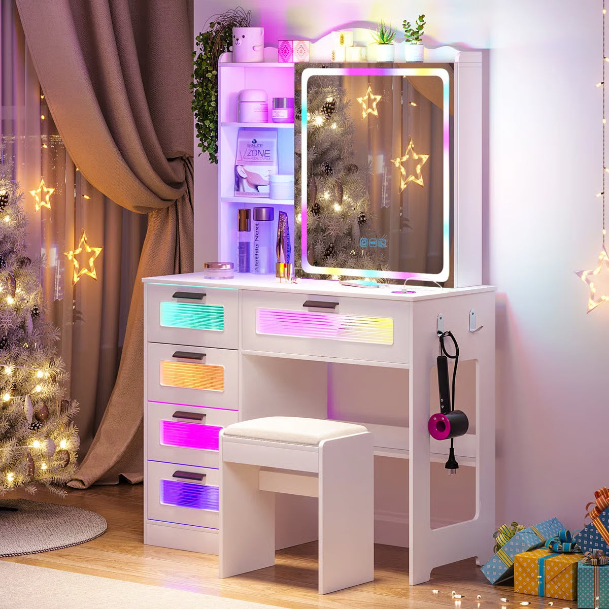 Lieliea Makeup Vanity Desk with Stylish Design and Storage- OUCH CART | Dressing table