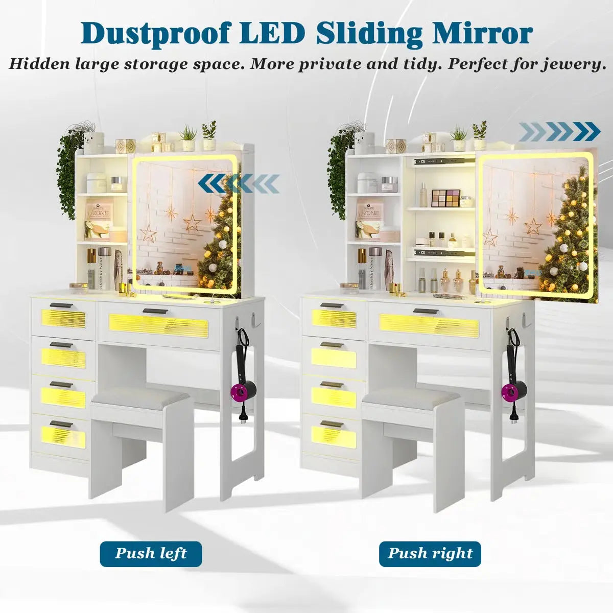 Lieliea Makeup Vanity Desk with Stylish Design and Storage- OUCH CART | Dressing table