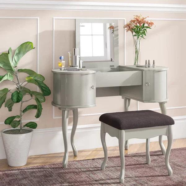 Alinz Camport Vanity dressing table with mirror with stool - Ouch Cart