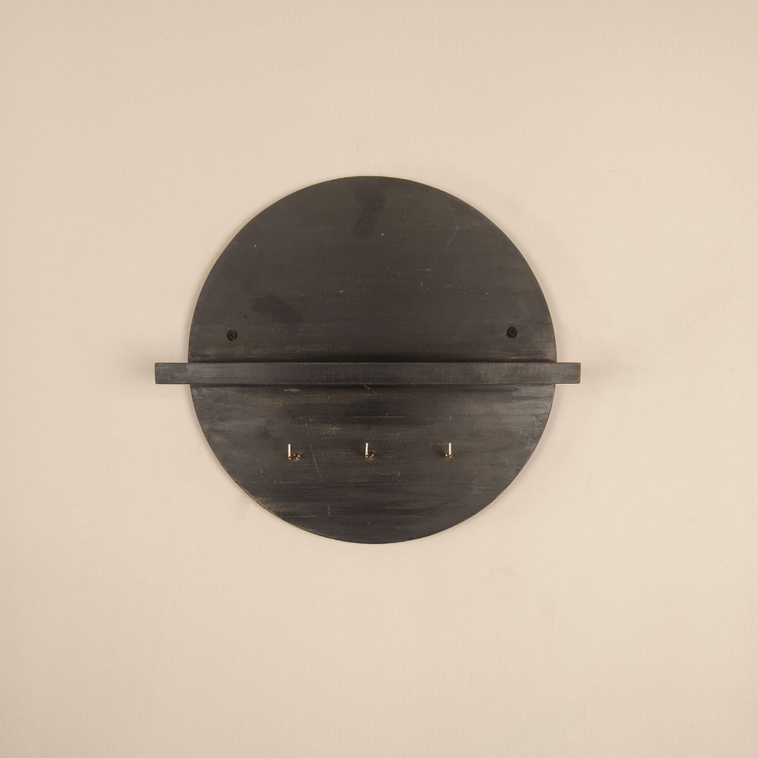 Lotus Wooden Wall Shelf Organiser with Key Holders