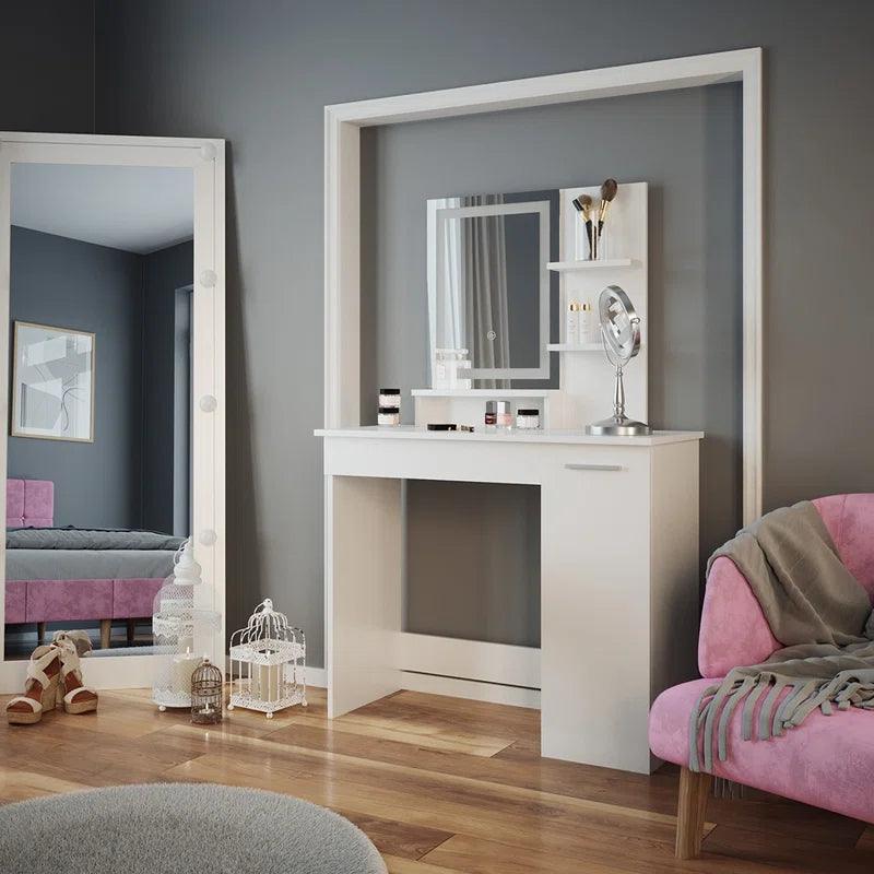 Leevi Dressing Table with Mirror - Ouch Cart
