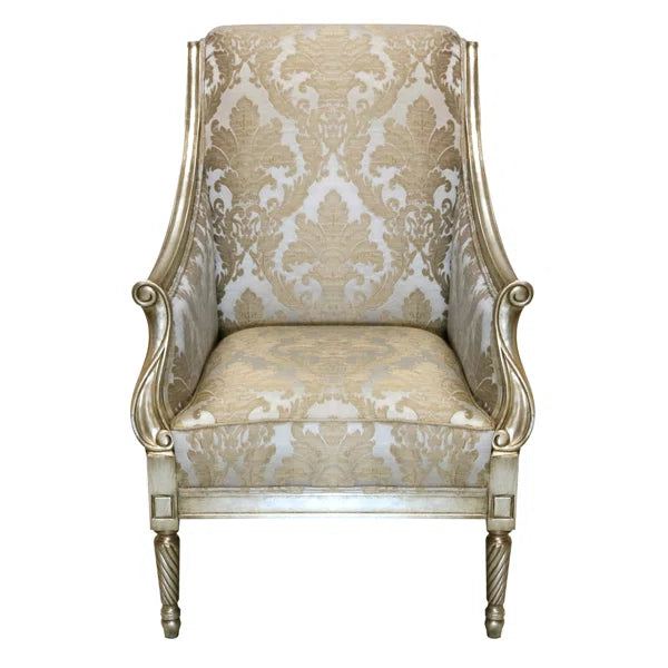 Ouch Cart Louis XVI Versailles Accent Chair in Antique Silver Finish